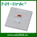 1 puerto 45 grados obturador 86x86cm UTP RJ45 placa frontal